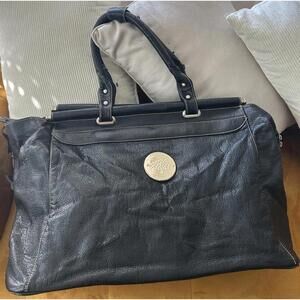 Mulberry Black Leather Dorset Tote Bag Purse  (Damaged)